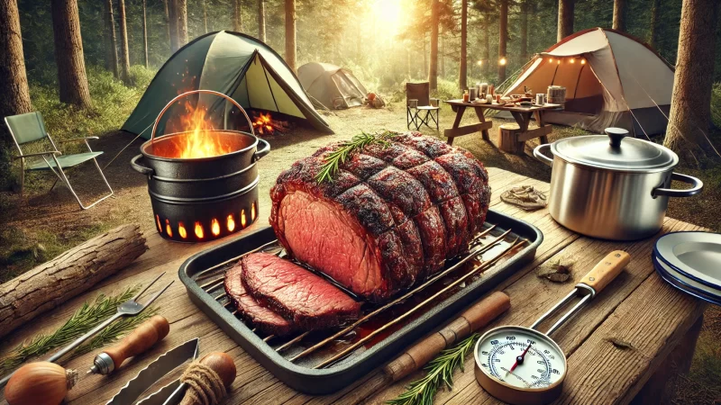 キャンプで楽しむローストビーフの作り方　アウトドアで味わう贅沢な一品