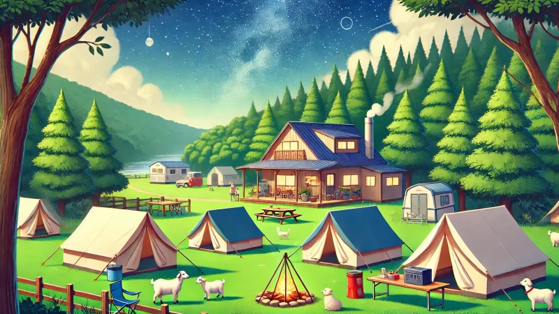 福岡県・ラピュタファームキャンプ場　WEB予約可能で初心者も安心のキャンプ体験