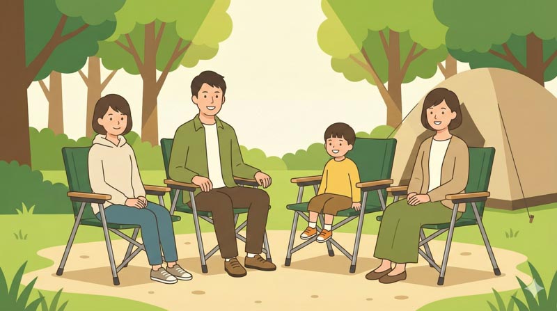 【2025年】初心者ファミリー向けキャンプ椅子の選び方｜予算2万円で家族4人分を揃える完全ガイド