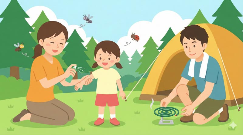 キャンプの虫対策完全ガイド｜虫嫌いファミリーでも安心！準備・予防・対処の全知識【2025年版】